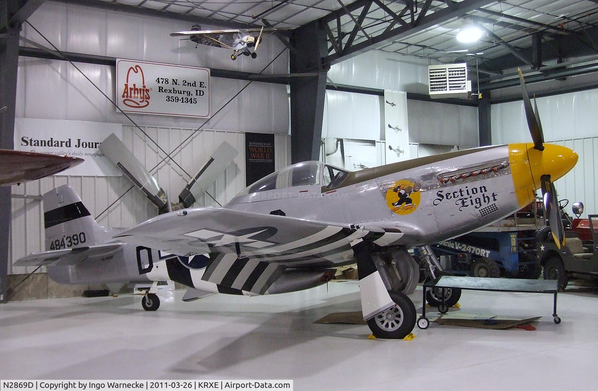 N2869D, 1944 North American P-51D Mustang C/N 124-44246 (44-84390), North American P-51D Mustang at the Legacy Flight Museum, Rexburg ID
