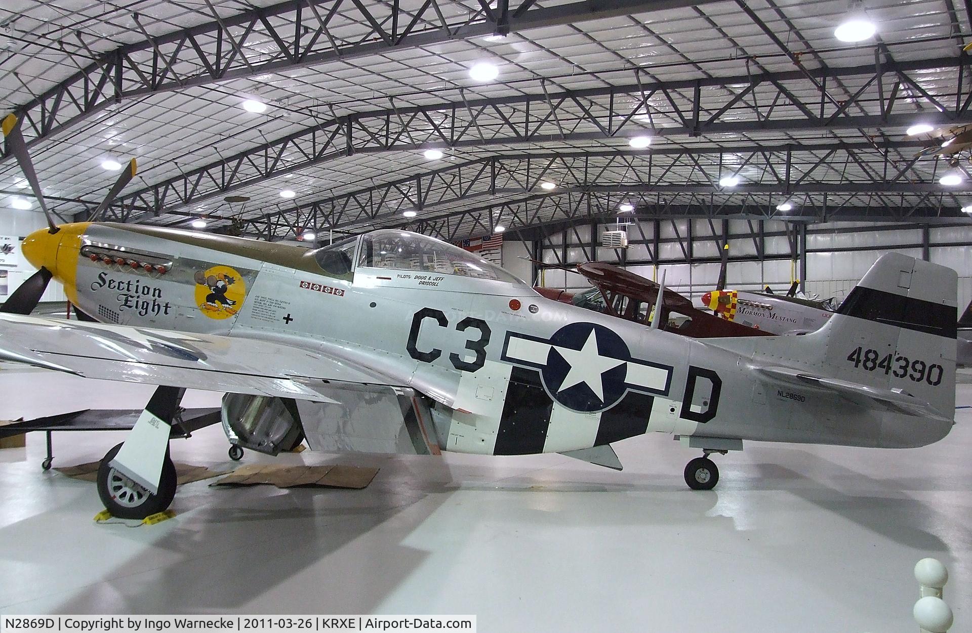 N2869D, 1944 North American P-51D Mustang C/N 124-44246 (44-84390), North American P-51D Mustang at the Legacy Flight Museum, Rexburg ID