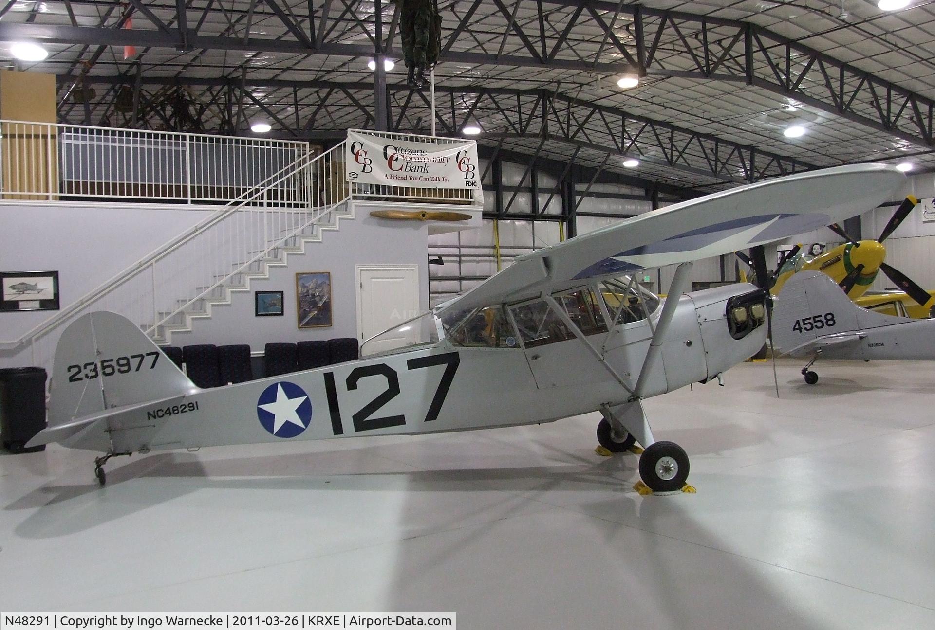 N48291, 1942 Taylorcraft DCO-65 C/N 4438, Taylorcraft DCO-65 (L-2) at the Legacy Flight Museum, Rexburg ID