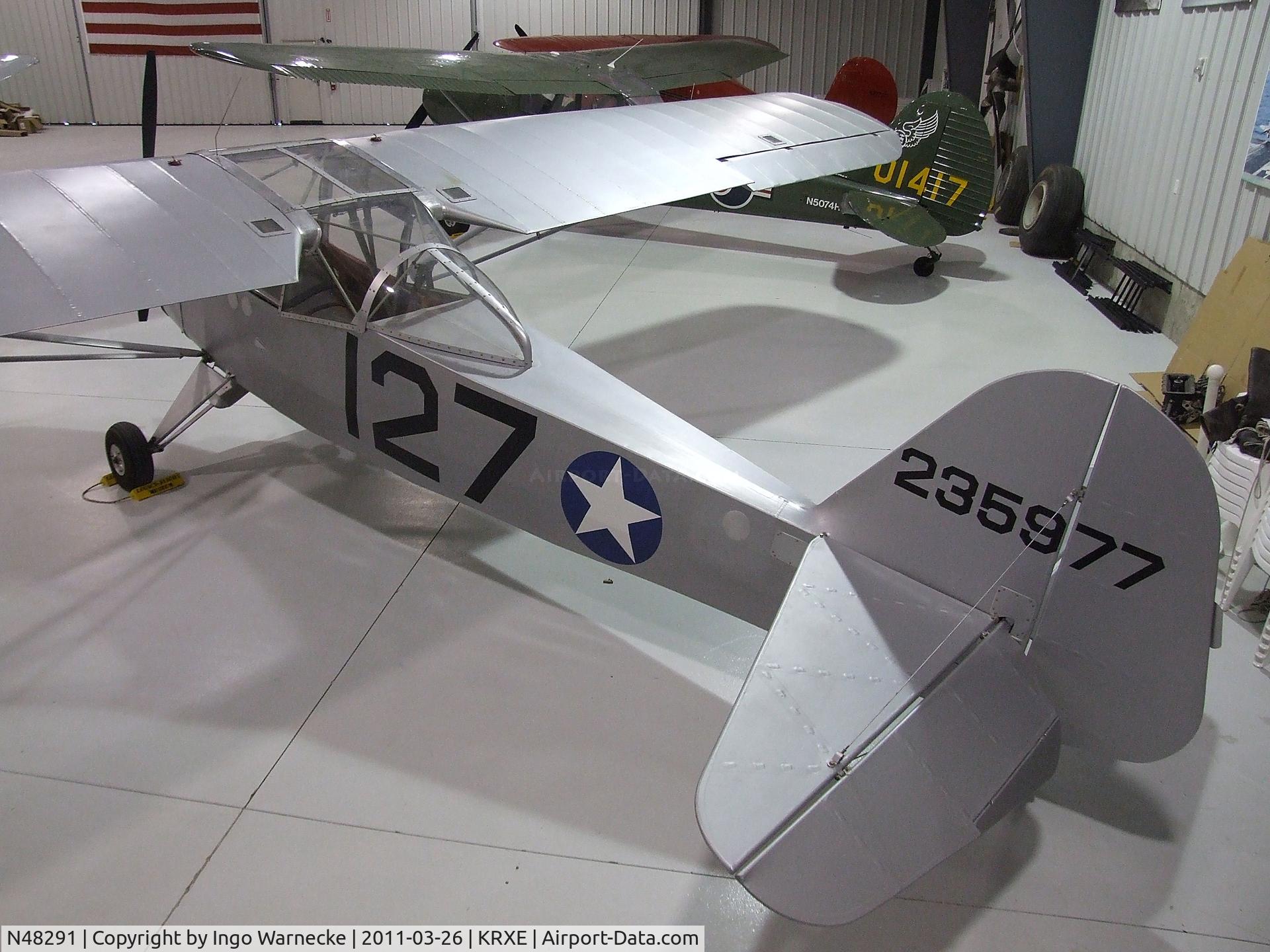 N48291, 1942 Taylorcraft DCO-65 C/N 4438, Taylorcraft DCO-65 (L-2) at the Legacy Flight Museum, Rexburg ID
