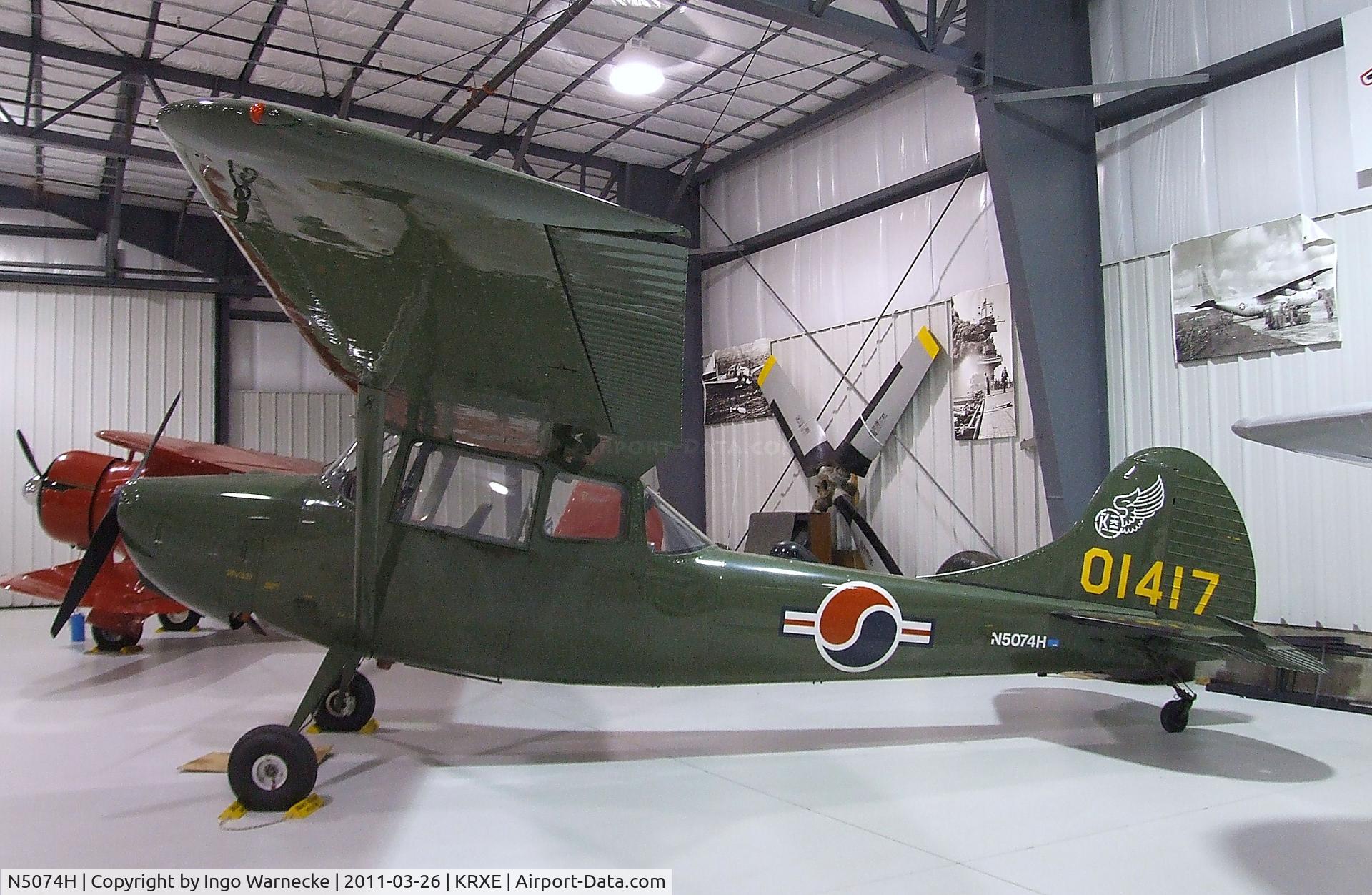 N5074H, 1950 Cessna 305A C/N 21091, Cessna 305A (L-19A / O-1A) Bird Dog at the Legacy Flight Museum, Rexburg ID