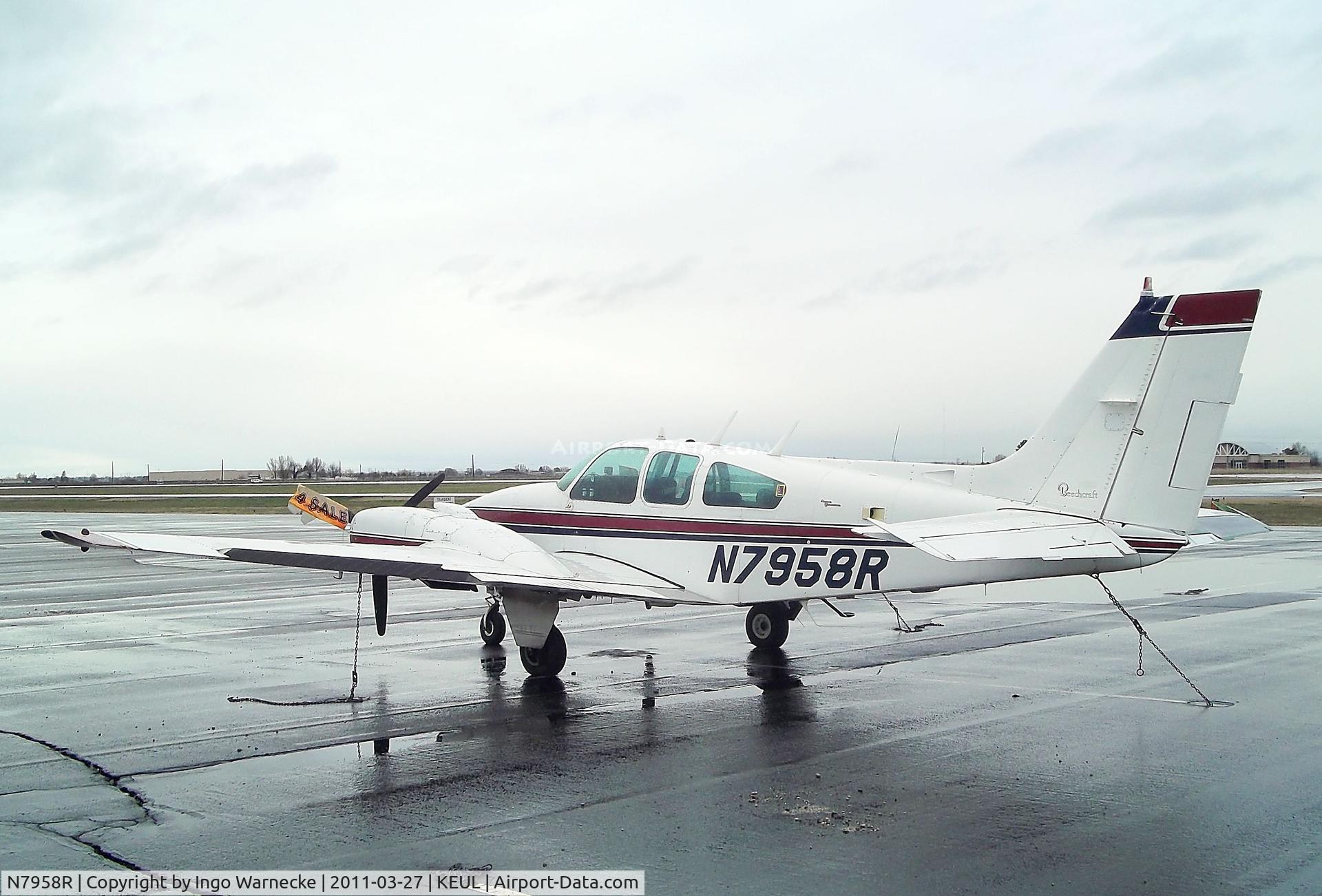N7958R, 1968 Beech D55 Baron C/N TE-692, Beechcraft D55 Baron at Caldwell Industrial airport, Caldwell ID