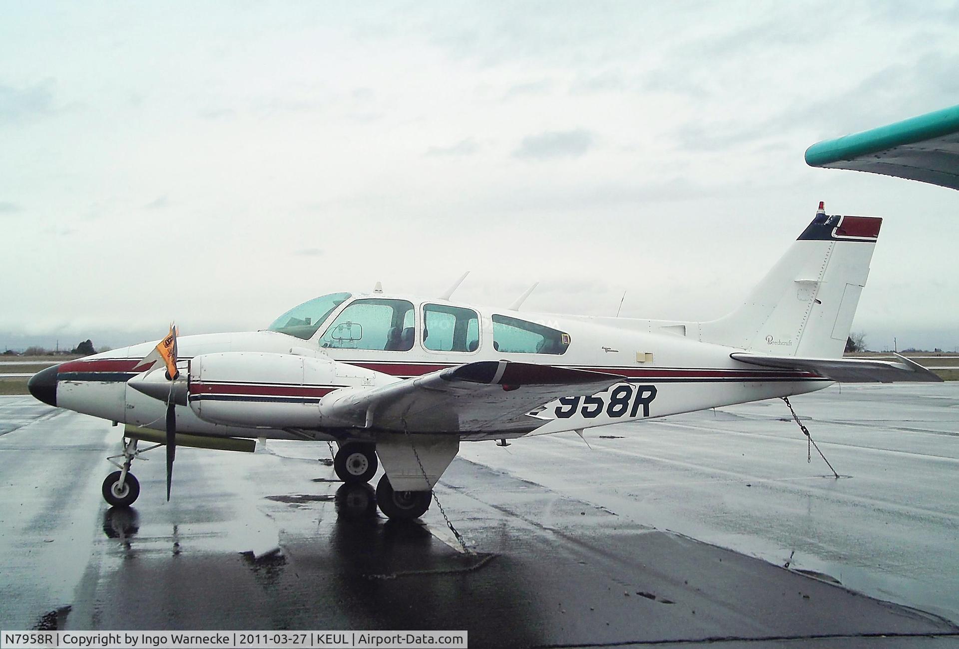 N7958R, 1968 Beech D55 Baron C/N TE-692, Beechcraft D55 Baron at Caldwell Industrial airport, Caldwell ID