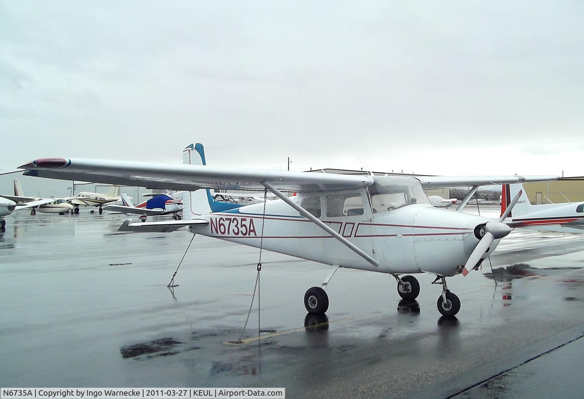 N6735A, 1956 Cessna 172 C/N 28835, Cessna 172 at Caldwell Industrial airport, Caldwell ID