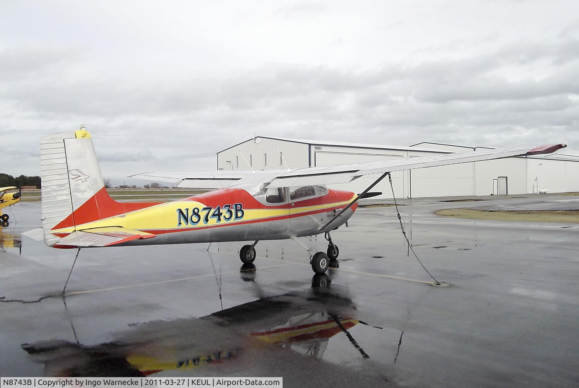 N8743B, 1957 Cessna 172 C/N 36443, Cessna 172 at Caldwell Industrial airport, Caldwell ID