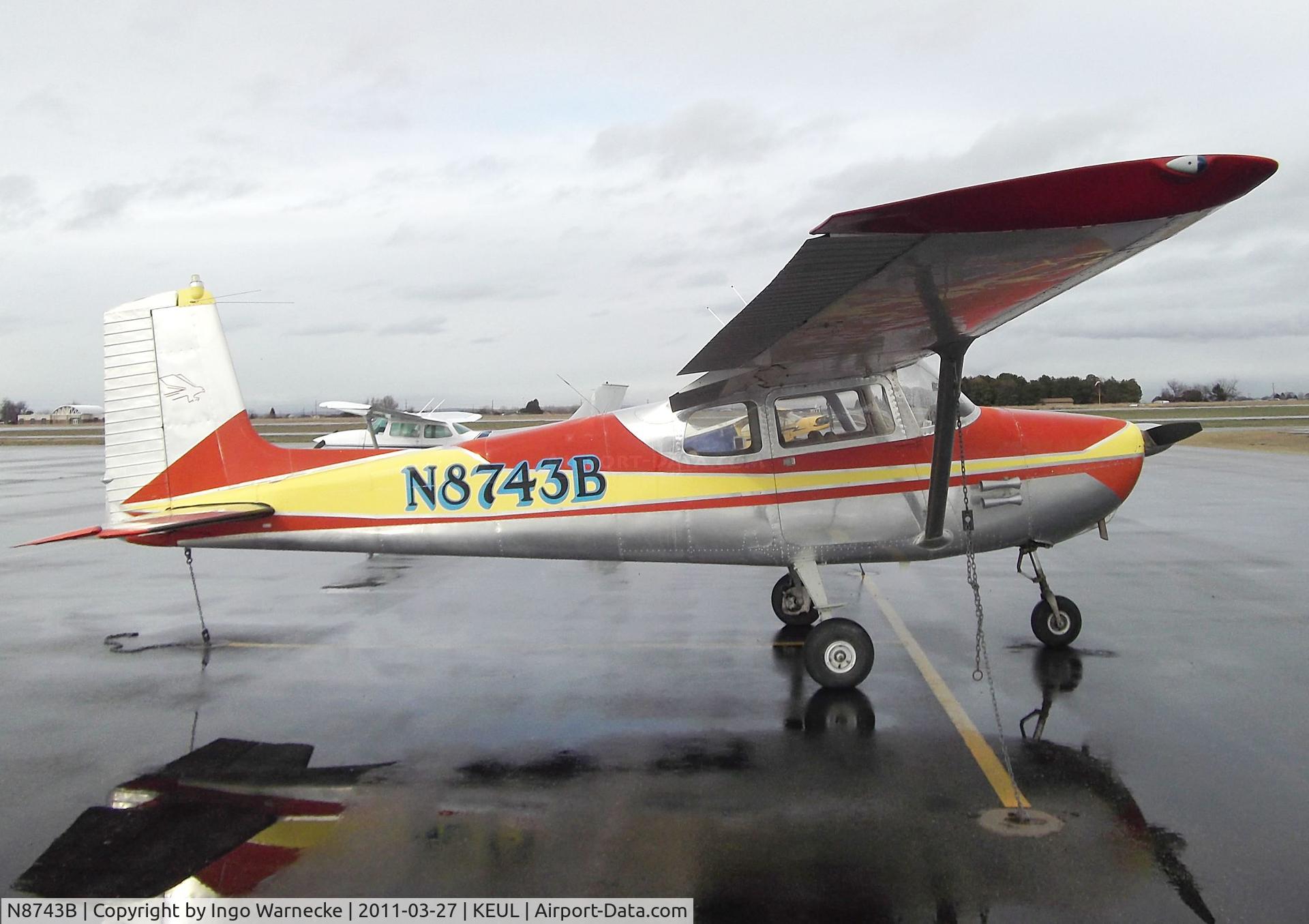 N8743B, 1957 Cessna 172 C/N 36443, Cessna 172 at Caldwell Industrial airport, Caldwell ID