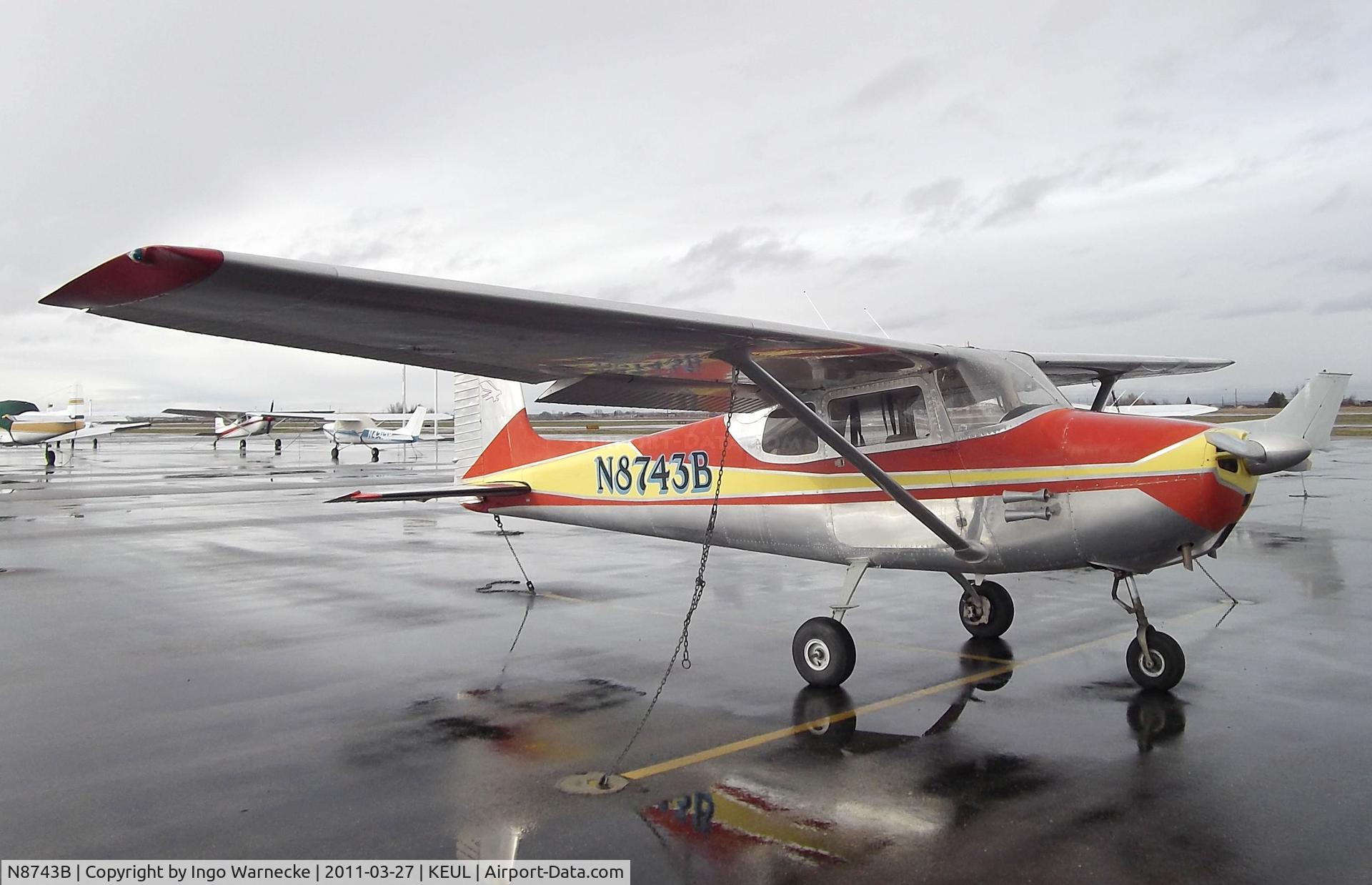 N8743B, 1957 Cessna 172 C/N 36443, Cessna 172 at Caldwell Industrial airport, Caldwell ID