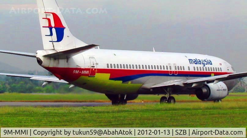 9M-MMI, 1992 Boeing 737-4H6 C/N 27096, came out from hangar for test flight with body patching