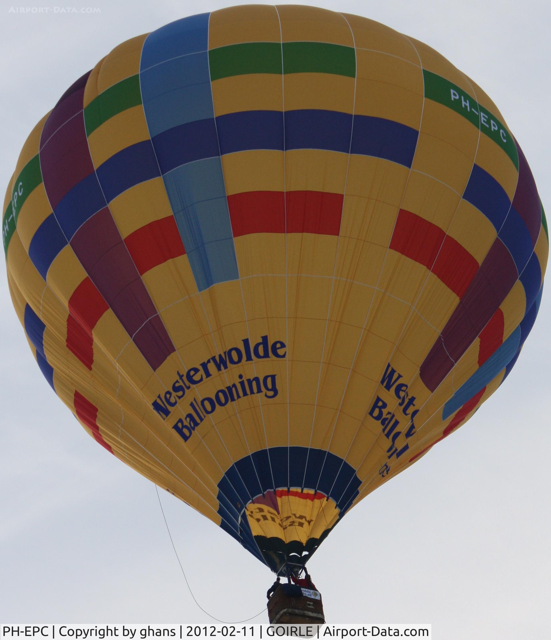 PH-EPC, 2011 Lindstrand Balloons LBL 105A C/N 1384, Ad Ballon Cup 2012 Goirle