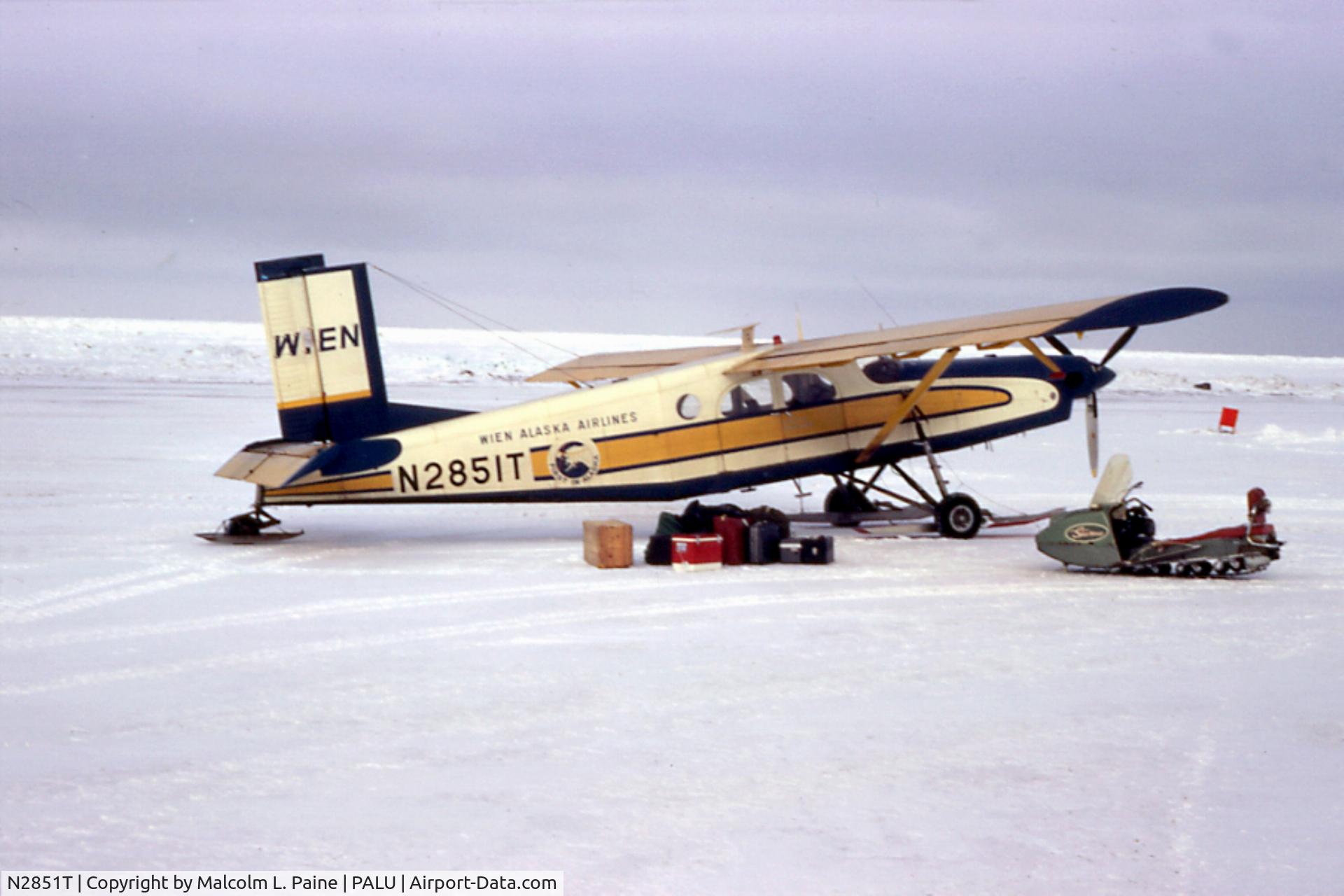 N2851T, Pilatus PC-6/B-H2 Turbo Porter C/N 569, Plane used to fly Airman in and out of PALU Cape Lisburne AFS, Alaska from Nome, Alaska. Photo taken in 1967. New Registration is C-GAAP.