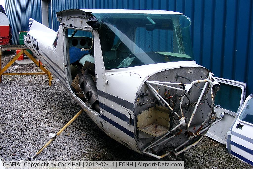 G-GFIA, 1978 Cessna 152 C/N 152-81685, wfu after a heavy landing at Manchester Barton