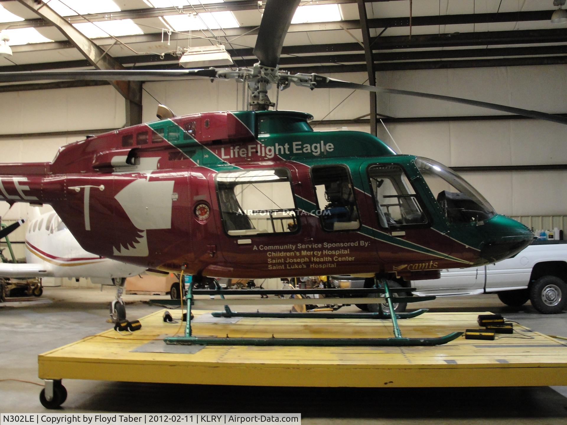 N302LE, 2003 Bell 407GX C/N 53572, In the Hangar
