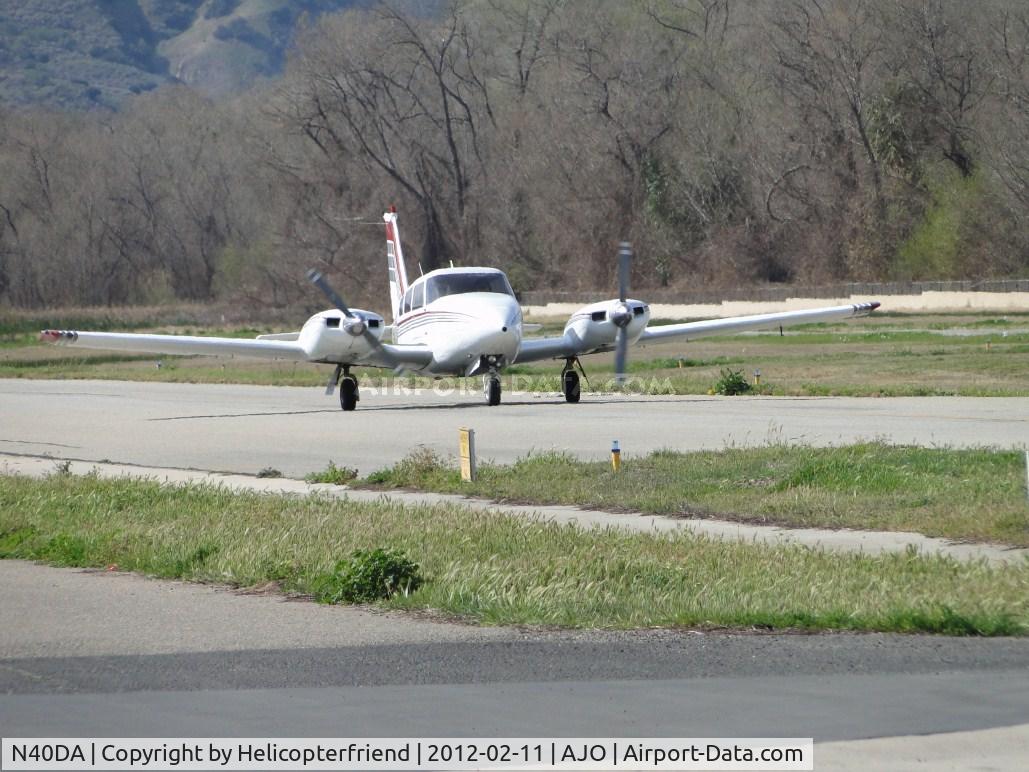 N40DA, 1965 Piper PA-30 Twin Comanche C/N 30-904, Taxiing back after landing on runway 25
