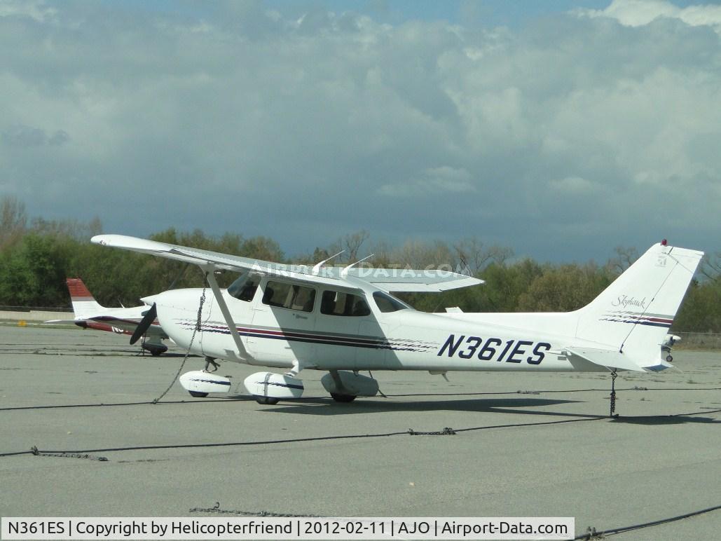 N361ES, 1997 Cessna 172R C/N 17280011, Tied down & parked