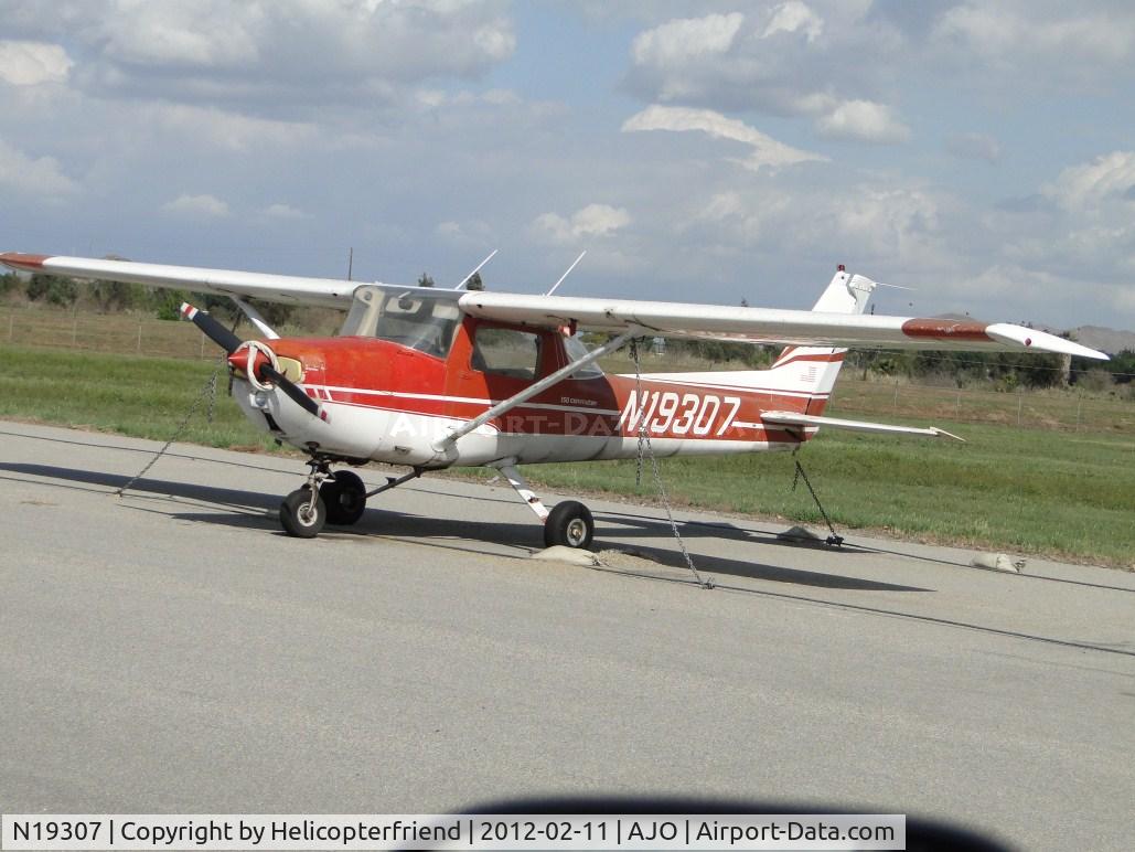 N19307, 1973 Cessna 150L C/N 15074324, Tied down & parked