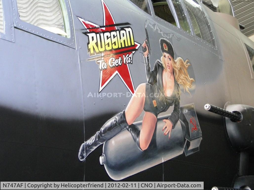 N747AF, 1944 North American B-25J Mitchell Mitchell C/N 108-33731, Nose art