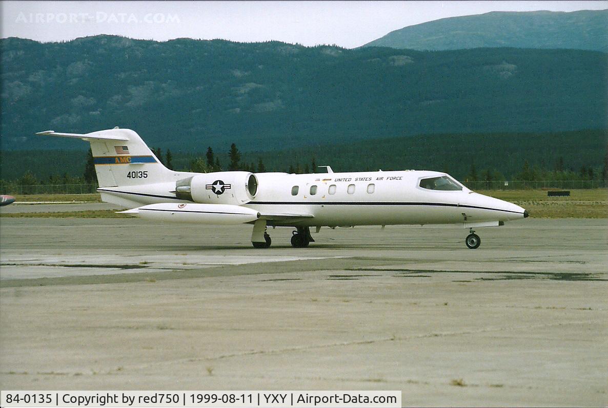 84-0135, 1984 Gates Learjet C-21A C/N 35A-582, Photograph by Edwin van Opstal with permission. Scanned from a color print. C-21A (Lear 35A) from Air Mobility Command Scott AFB