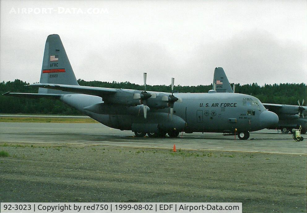 92-3023, 1992 Lockheed C-130H Hercules C/N 382-5314, Photograph by Edwin van Opstal with permission. Scanned from a color print.
