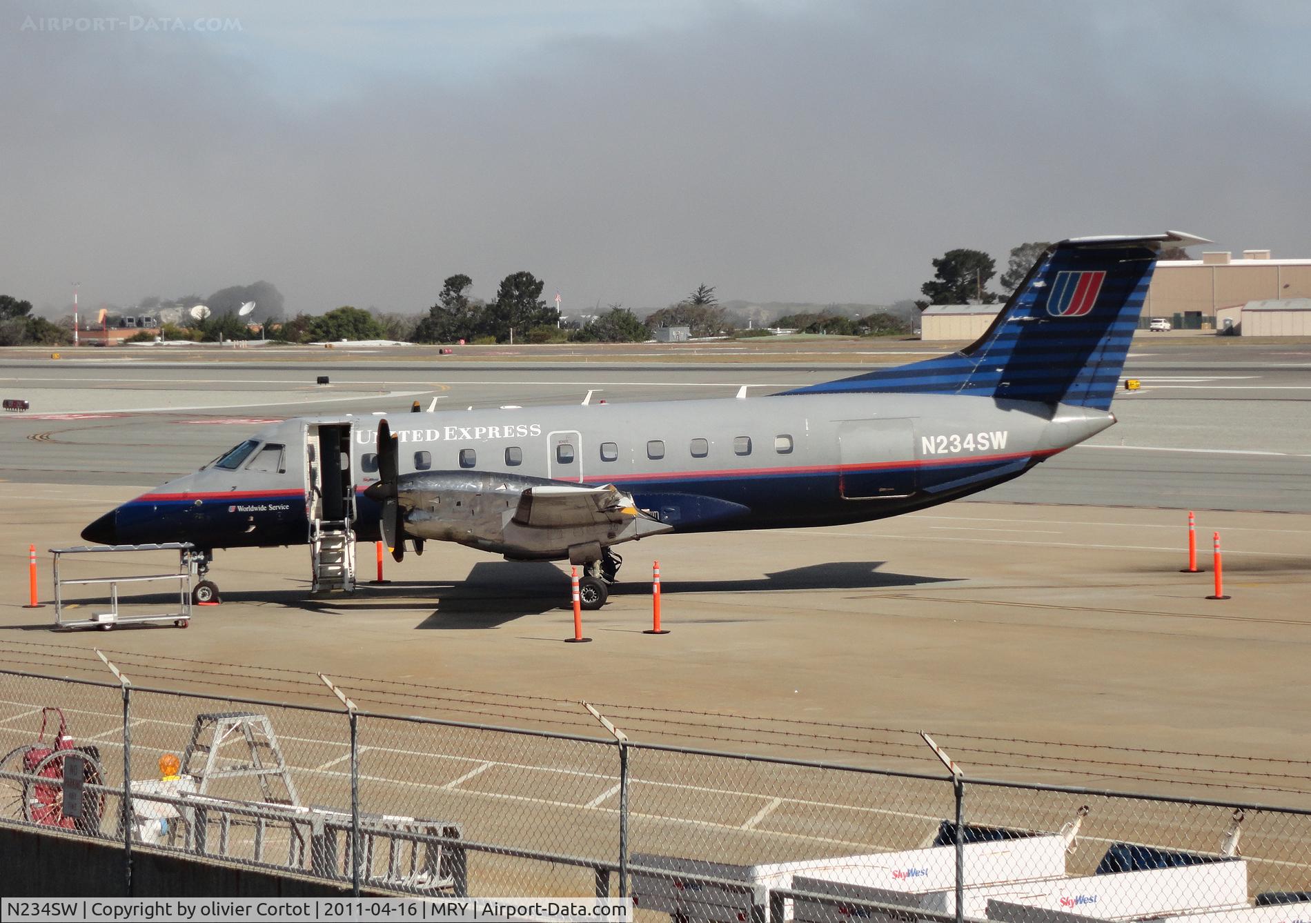 N234SW, 1996 Embraer EMB-120ER Brasilia C/N 120.308, nice and quiet place, Monterey in the morning