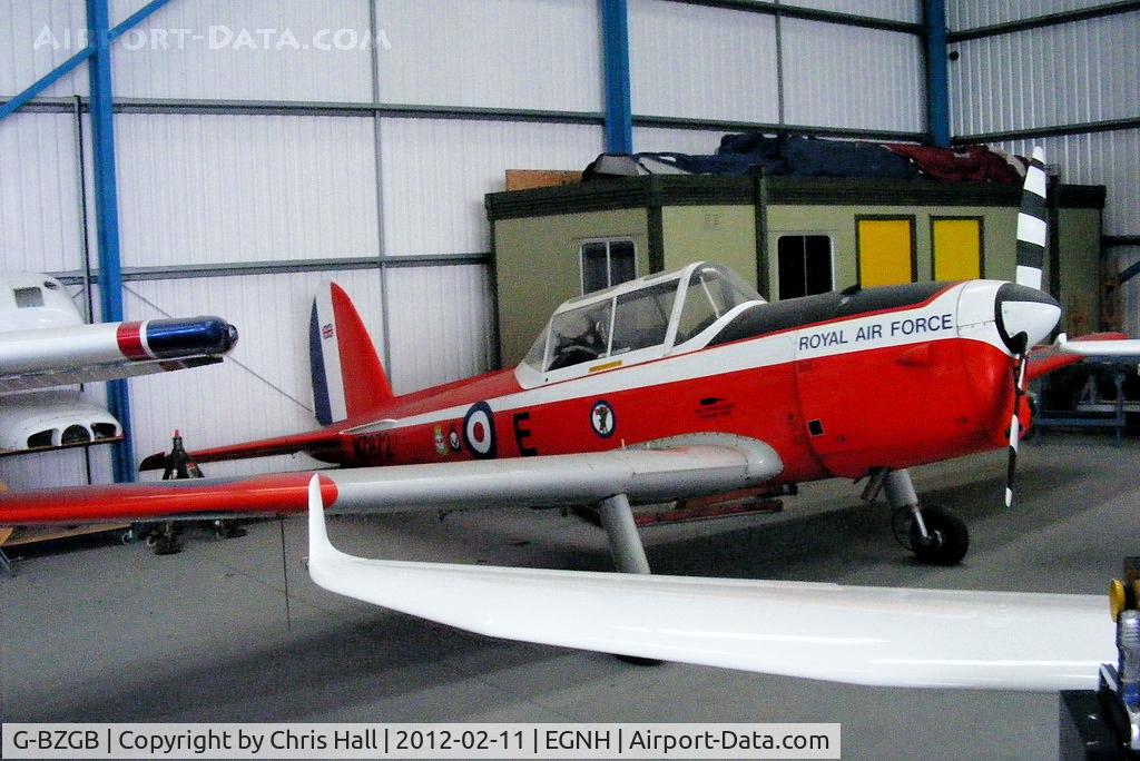 G-BZGB, 1953 De Havilland DHC-1 Chipmunk T.10 C/N C1/0905, inside the Silverstar Maintenance services hangar