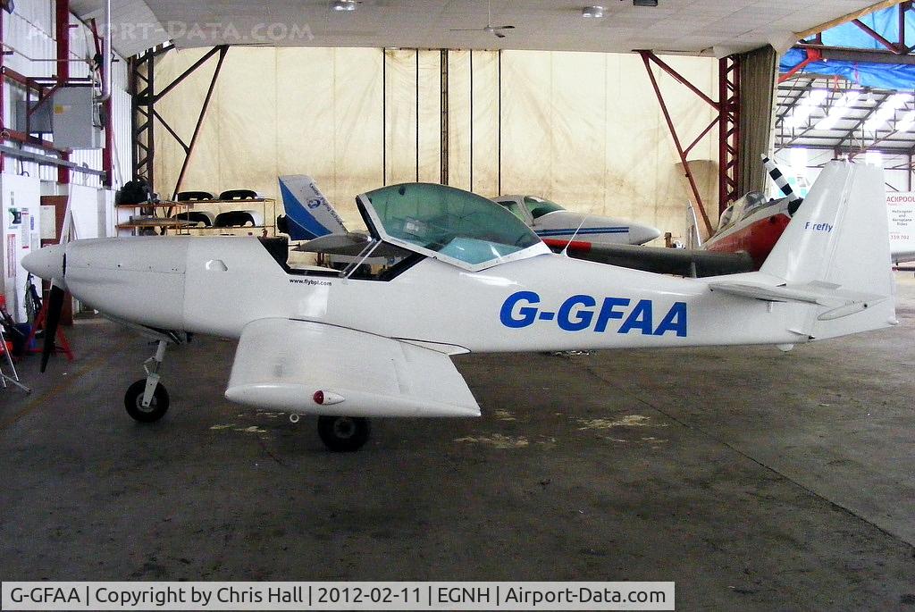 G-GFAA, 1982 Slingsby T-67A Firefly C/N 1994, inside the Fly Blackpool hangar