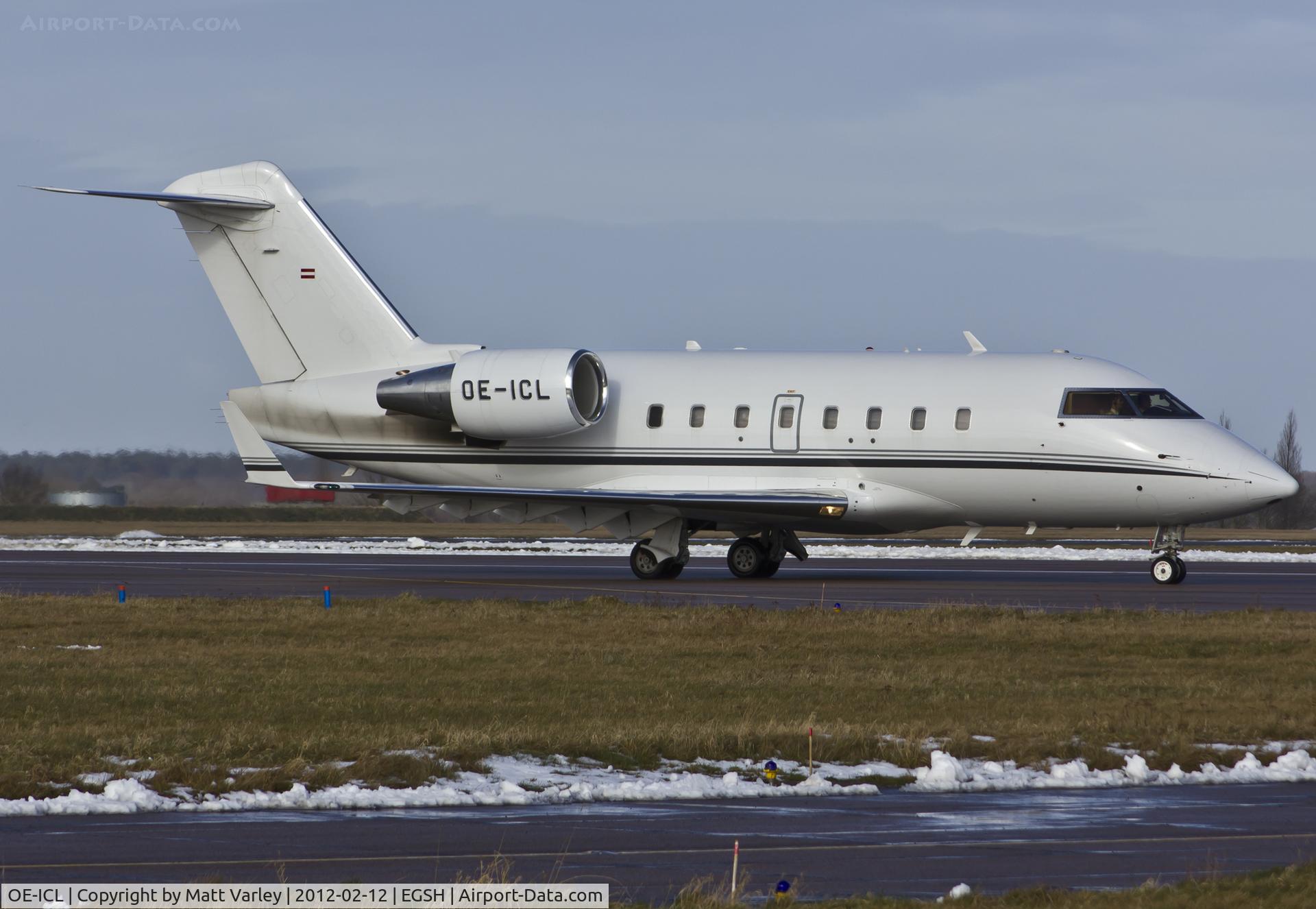 OE-ICL, Canadair Challenger 604 (CL-600-2B16) C/N 5654, Back tracking to RWY 27 for departure from EGSH
