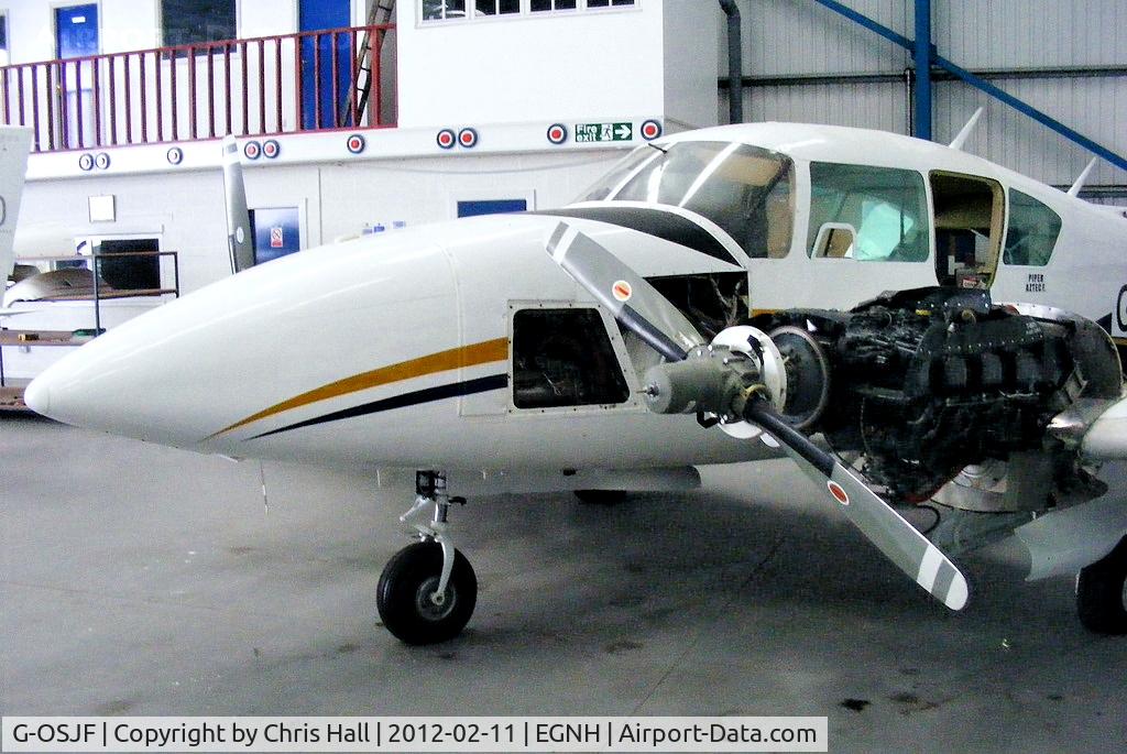 G-OSJF, 1980 Piper PA-23-250 Aztec F C/N 27-8054041, inside the Silverstar Maintenance services hangar