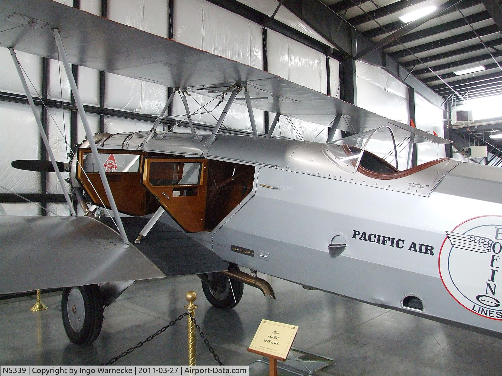 N5339, 1928 Boeing 40C C/N 1043, Boeing 40-C at the Western Antique Aeroplane and Automobile Museum, Hood River OR