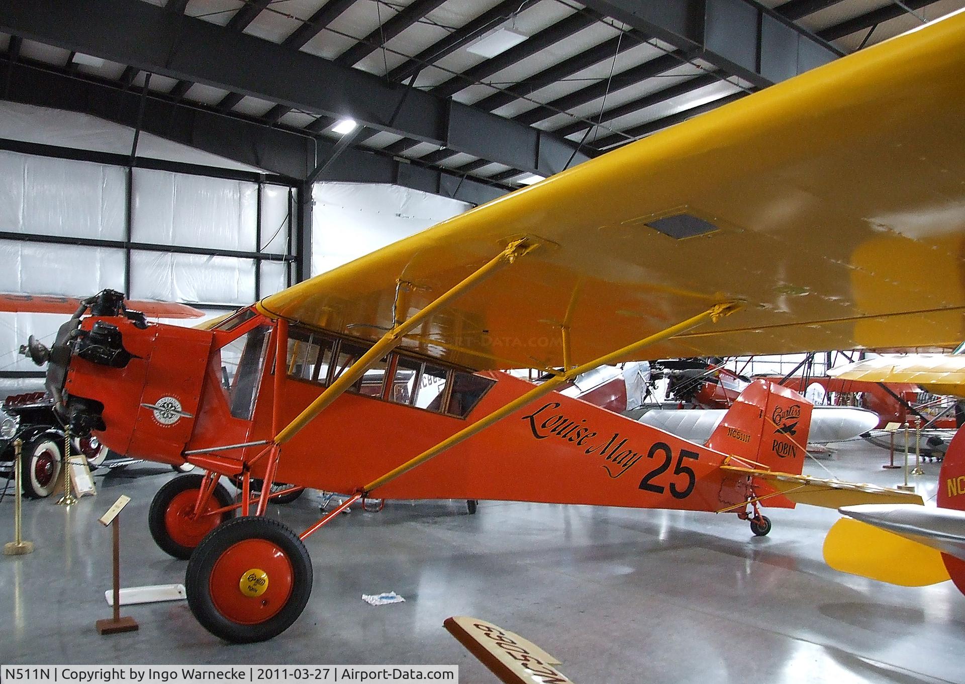 N511N, 1929 Curtiss-Wright Robin J-1 C/N 705, Curtiss-Wright Robin J-1 at the Western Antique Aeroplane and Automobile Museum, Hood River OR