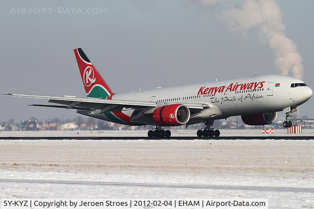 5Y-KYZ, 2007 Boeing 777-2U8ER C/N 36124, winterday for a hot airline