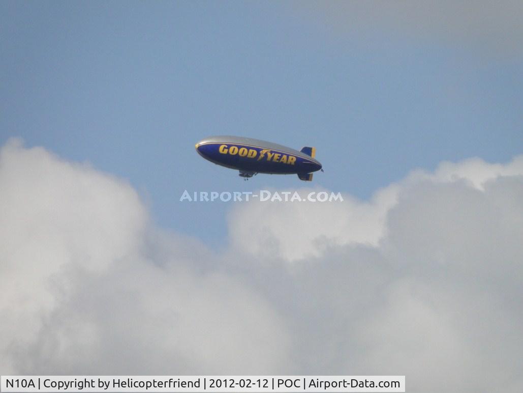 N10A, 1979 Goodyear GZ-20A C/N 4117, Requested to move west of the airport for a person who was going to parachute into the opening of the Drag Races just east of the airfield