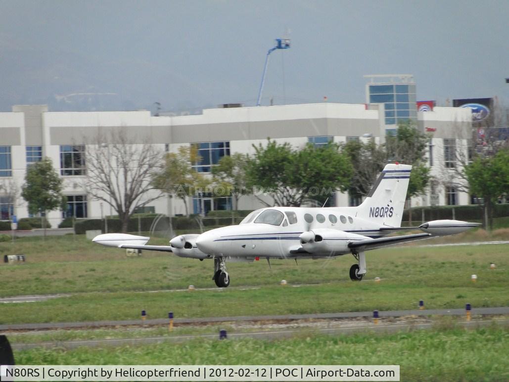 N80RS, 1975 Cessna 421B Golden Eagle C/N 421B0895, Powering on for take off from runway 26L