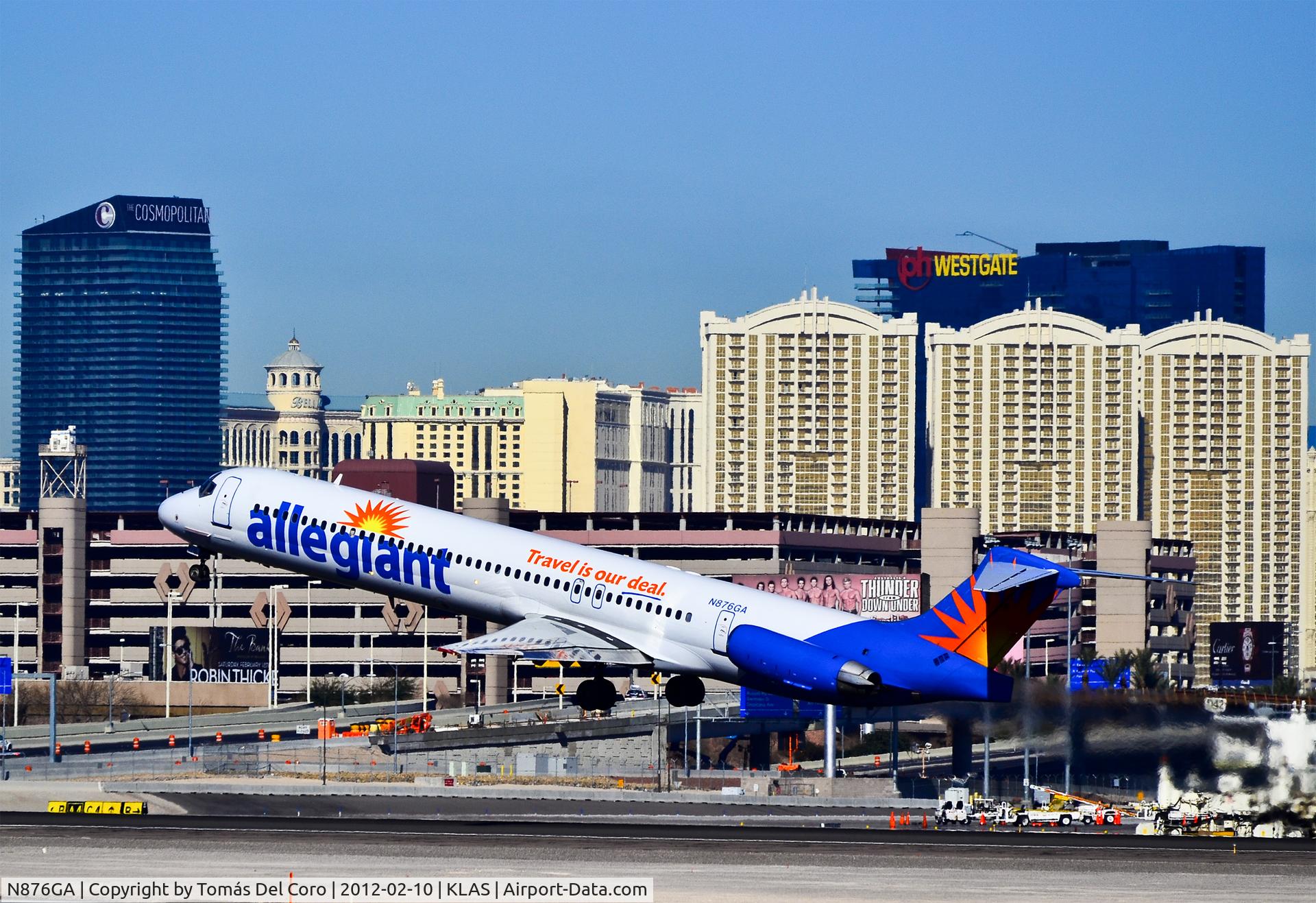 N876GA, 1995 McDonnell Douglas MD-83 (DC-9-83) C/N 53469, N876GA Allegiant Air 1995 Mcdonnell Douglas MD-83 (DC-9-83) C/N 53469- Las Vegas - McCarran International (LAS / KLAS)USA - Nevada, February 10, 2012Photo: Tomás Del Coro