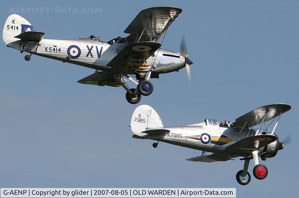 G-AENP, 1935 Hawker Hind C/N 41H/81902, The Hind formating on the Gladiator!
