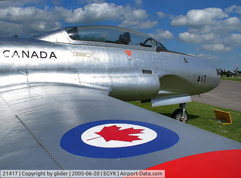 21417, Canadair CT-133 Silver Star 3 C/N T33-417, Yorkshire Air Museum exhibit