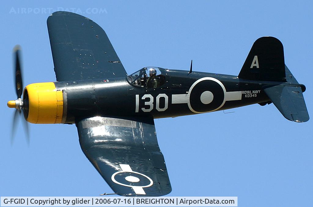 G-FGID, 1945 Goodyear FG-1D Corsair C/N 3111, Very welcome visitor to the show!