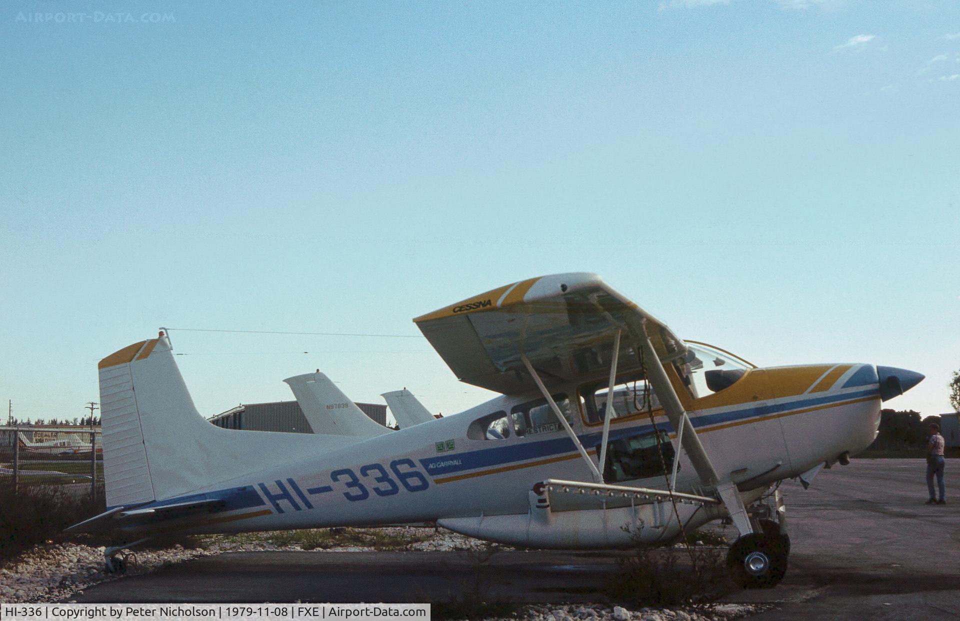 HI-336, Cessna 177 Cardinal C/N Not found HI-336, Cessna 177 Cardinal seen at Fort Lauderdale Executive Airport in November 1979.