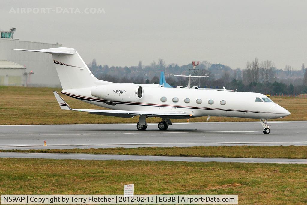N59AP, 2008 Gulfstream Aerospace GIV-X (G450) C/N 4127, 2008 Gulfstream Aerospace GIV-X (G450), c/n: 4127 departing Birmingham (UK)