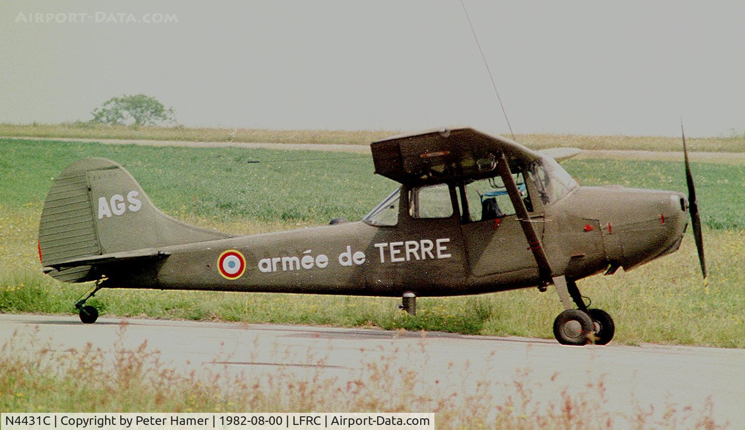 N4431C, Cessna L-19E Bird Dog C/N 24549, Cessna L-19E Bird Dog at Cherbourg, August 1982