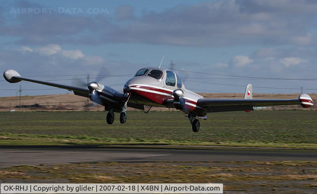 OK-RHJ, Let L-200D Morava C/N 171402, Pretty well judged approach!!!  after a flight from the Isle of Man