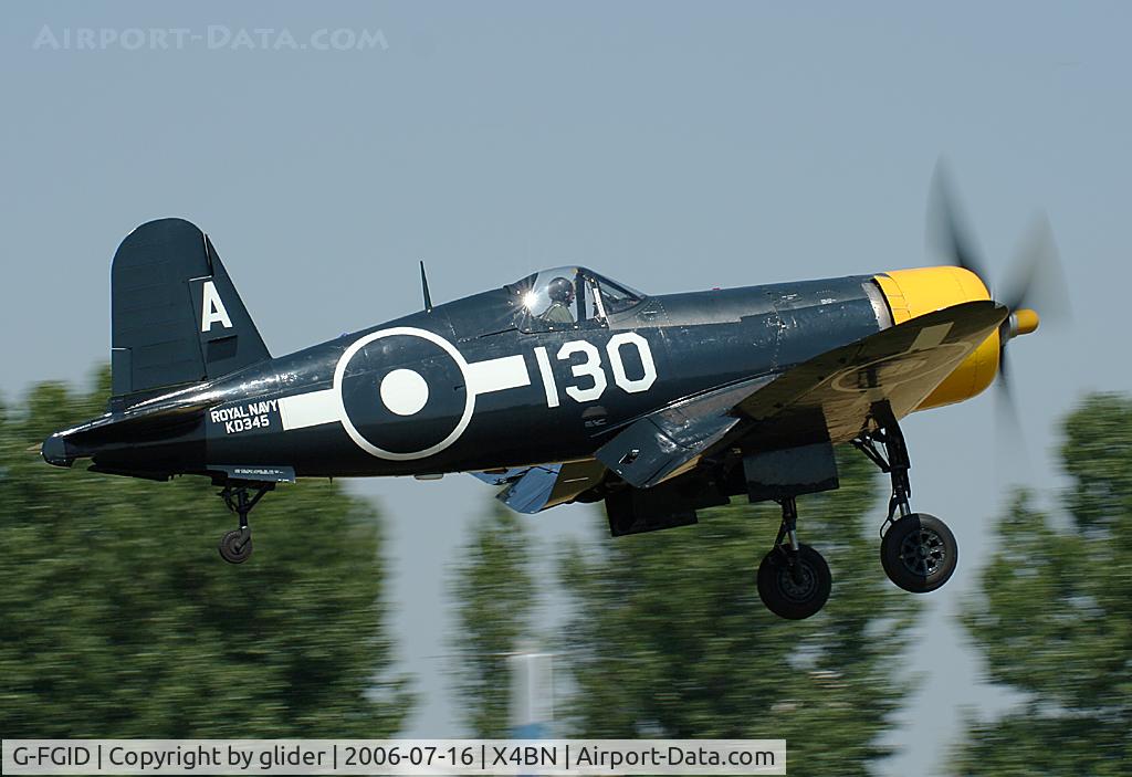 G-FGID, 1945 Goodyear FG-1D Corsair C/N 3111, Taking off RWY11