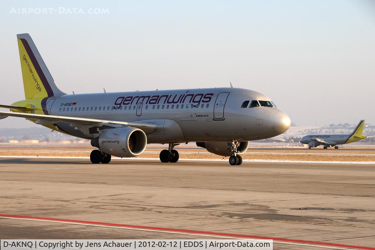 D-AKNQ, 2000 Airbus A319-112 C/N 1170, Taxing to gate with her sister in the background