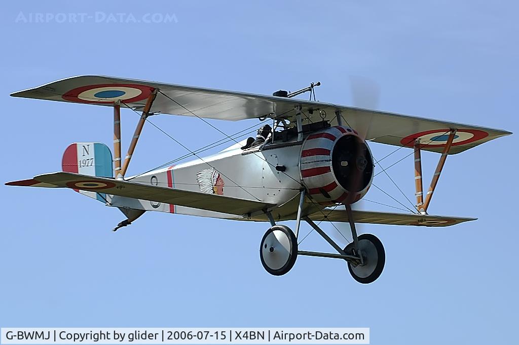 G-BWMJ, 1981 Nieuport 17 Scout Replica C/N PFA 121-12351, Memorable joust later with our Fokker Triplane