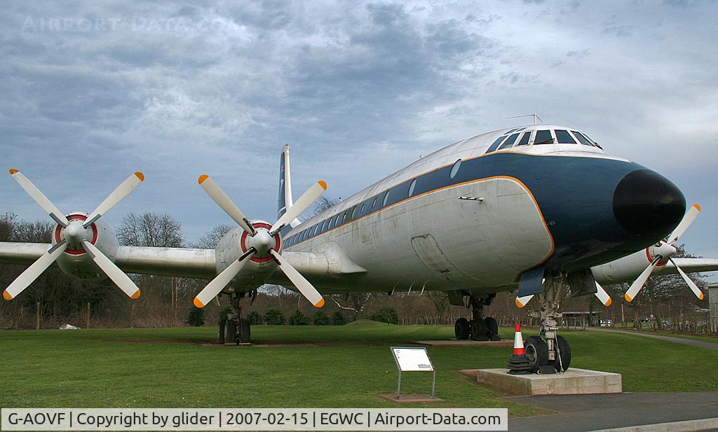 G-AOVF, 1958 Bristol 175 Britannia 312F C/N 13237, Cosford exhibit