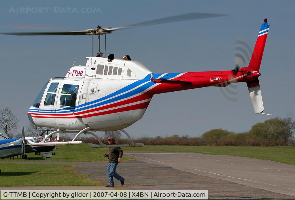 G-TTMB, 1973 Bell 206B JetRanger II C/N 947, Being shepherded into a tight refuelling area