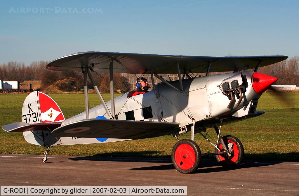 G-RODI, 1986 Isaacs Fury II C/N PFA 011-10130, I do like the 43 Sqdn markings... nice touch