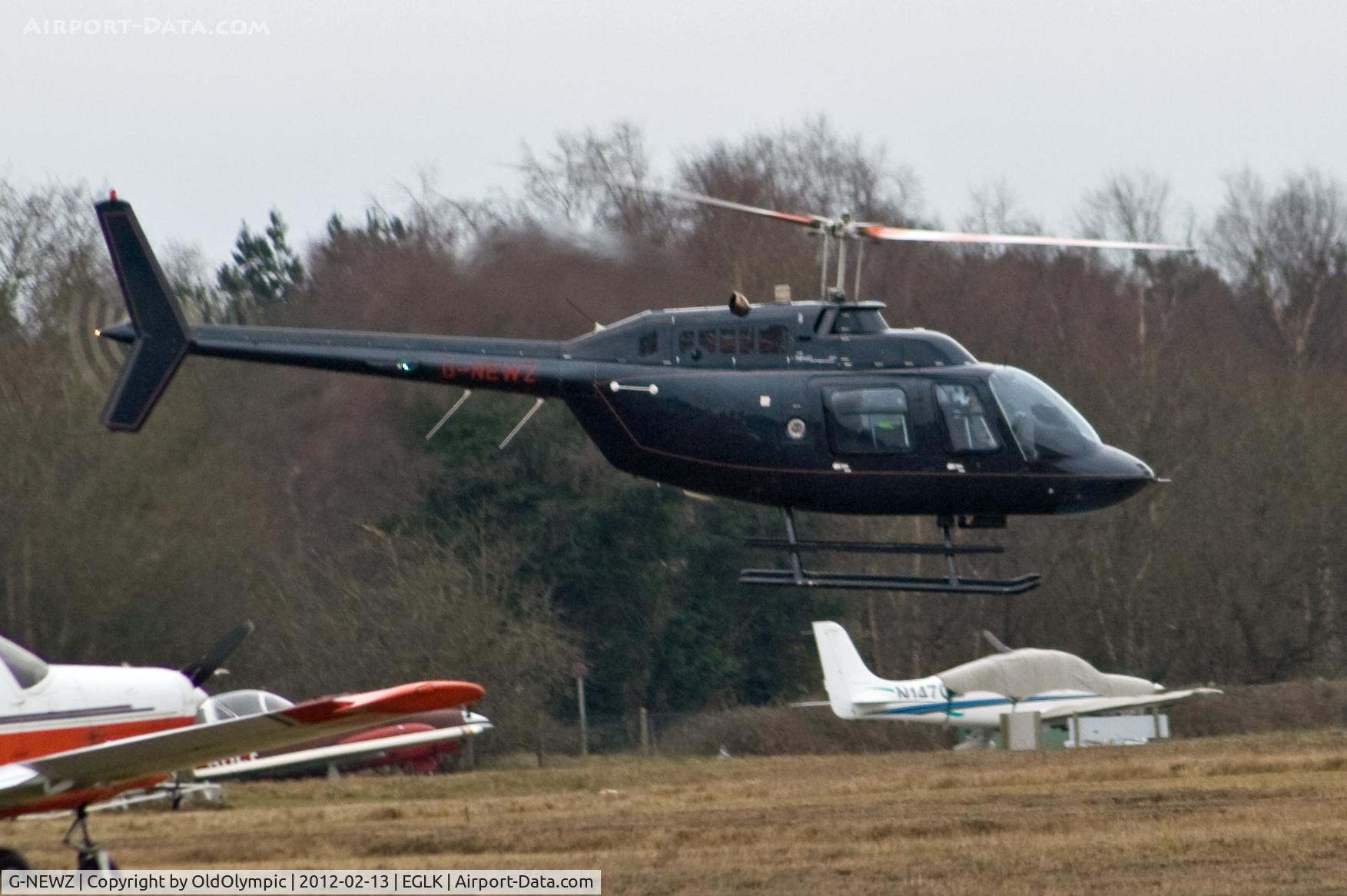 G-NEWZ, 1998 Bell 206B JetRanger III C/N 4475, Departing for RW25