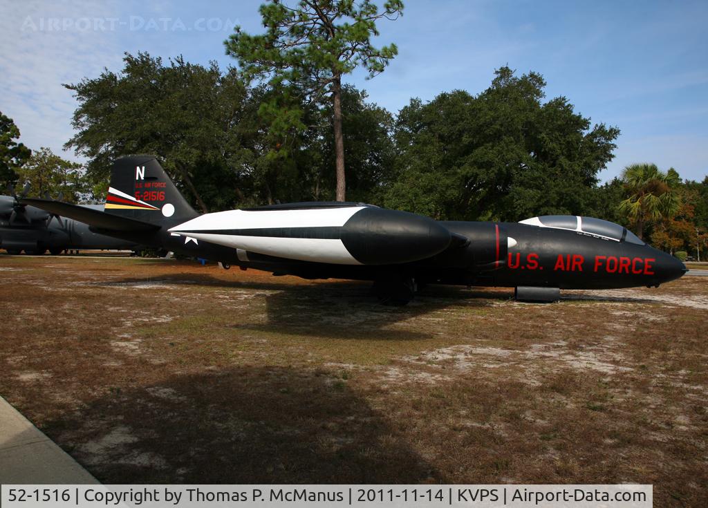 52-1516, 1952 Martin EB-57B Canberra C/N 099, A/C is displaying the markings of 8th Bomb Squadron, 35th TFW,  Phangrng Airbase, Vietnam. Displayed at Eglin AFB, (Armament Museum),  FL.