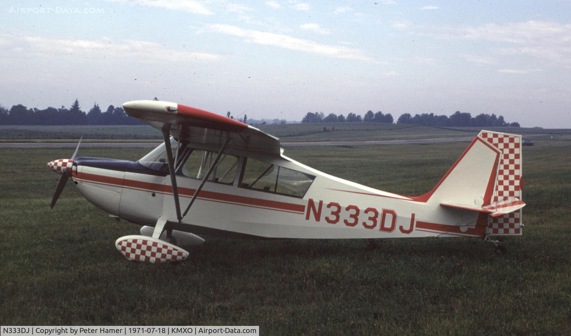 N333DJ, 1967 Champion 7KCAB C/N 18, Monticello