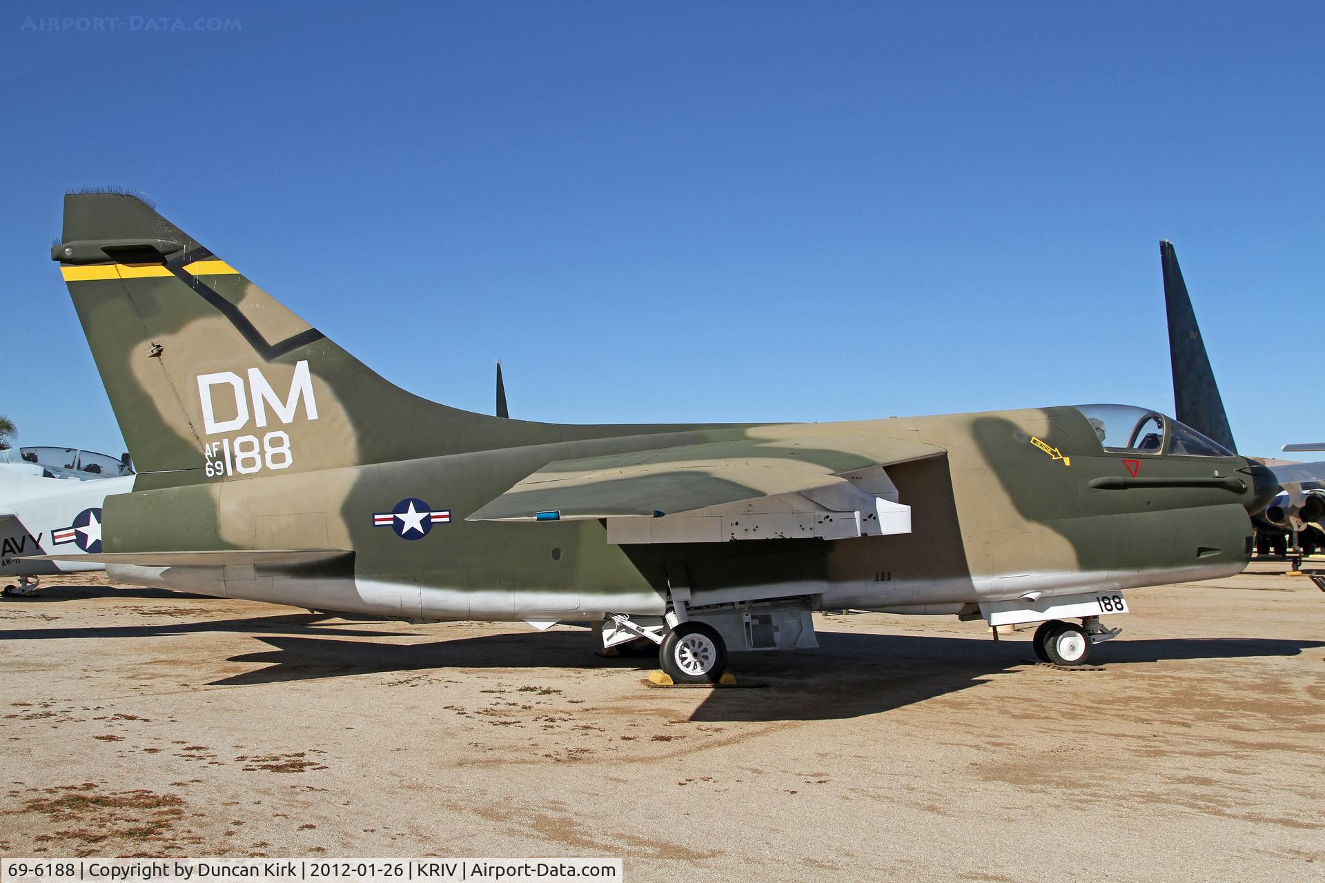 69-6188, 1969 LTV A-7D Corsair II C/N D-018, Not that old by museum standards!